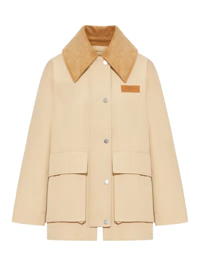 Ganni Carhartt Wip Short Sleeves Pocket Heart T-shirt In Neutral