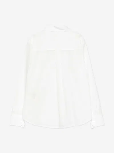 Fendi Embroidered-shield Shirt In White
