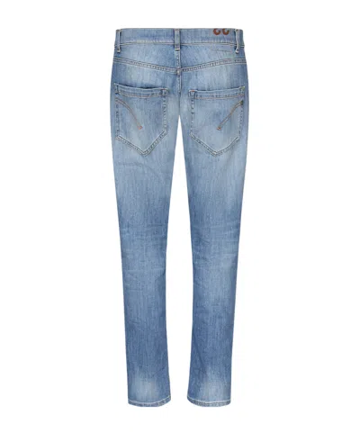 Dondup Distressed Slim Fit Jeans In Blue