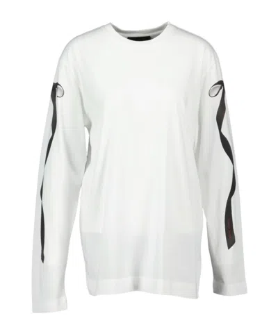 Simone Rocha Printed Cotton Jersey T-shirt In White