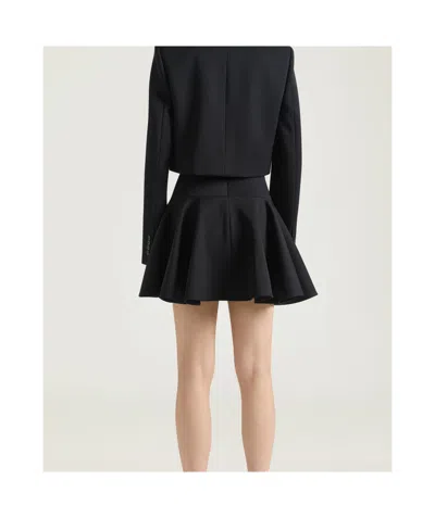 Givenchy Grain De Poudre Wool Mini Skirt In Black