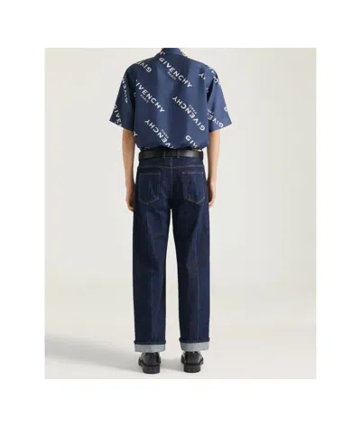 Givenchy Wide Leg Jean In Denim In Blue