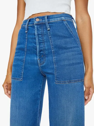 Mother The Stitch Up Maven Hover Nip It In The Bud Jeans In Blue