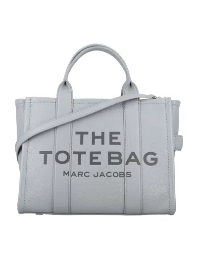 Marc Jacobs The Leather Medium Tote Bag In Gray