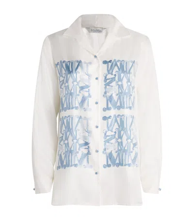 Max Mara Printed Shirt In White