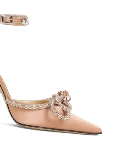 Mach&mach Satin-finish Pumps With Strass Embellishments In Pink