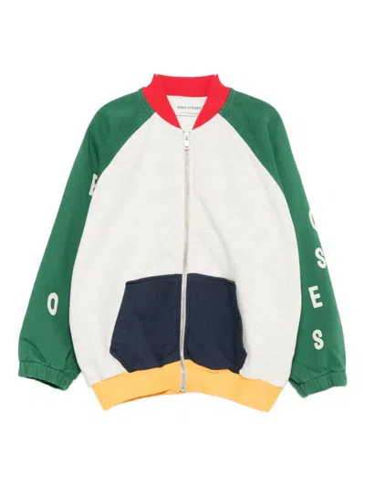 拼色拉链飞行员夹克