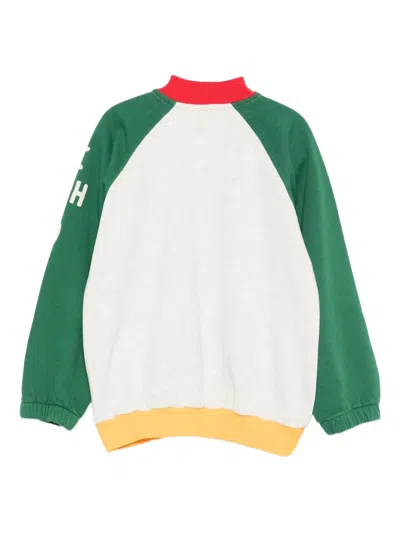 拼色拉链飞行员夹克