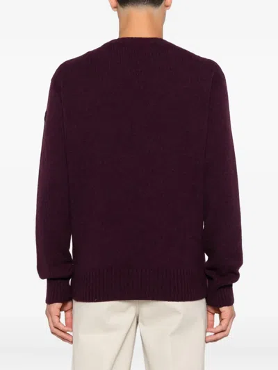 Moncler Pull En Laine Et Cachemire In Purple