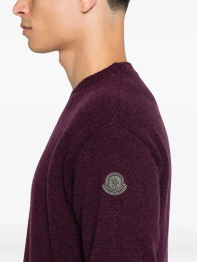 Moncler Pull En Laine Et Cachemire In Purple