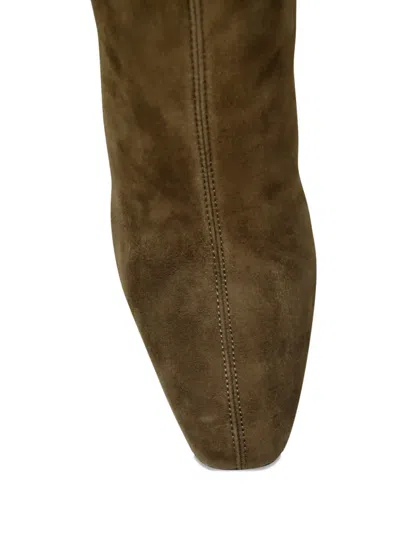 Aquazzura Love Suede Ankle Bootie 75 In Green