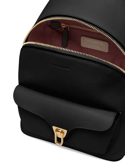 Coccinelle Minimalist Zip-closure Backpack With External Pocket In Pink