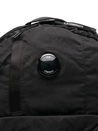 C.p. Company Navy Nylon B Lens Backpack In Black