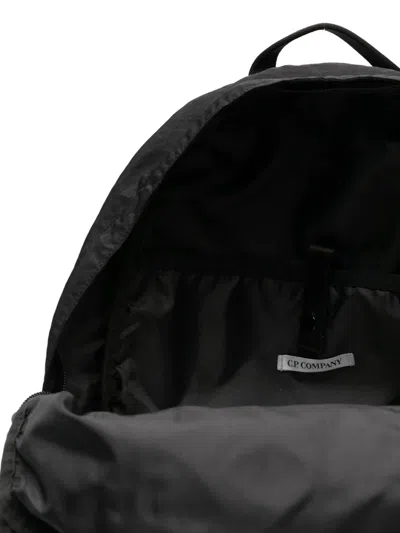 C.p. Company Navy Nylon B Lens Backpack In Black