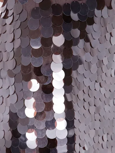 P.a.r.o.s.h P. A.r. O.s. H. Sequinned Long Skirt With Split In Burgundy