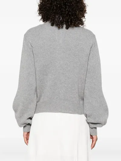 Marni Cashmere Cardigan With Logo In Gray