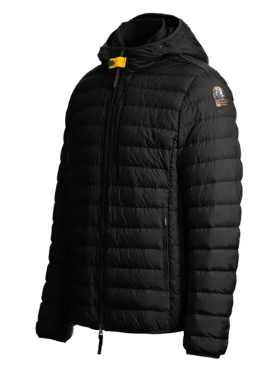 Parajumpers Quilted Padded Jacket With Hood And Striking Strap Detail In Black