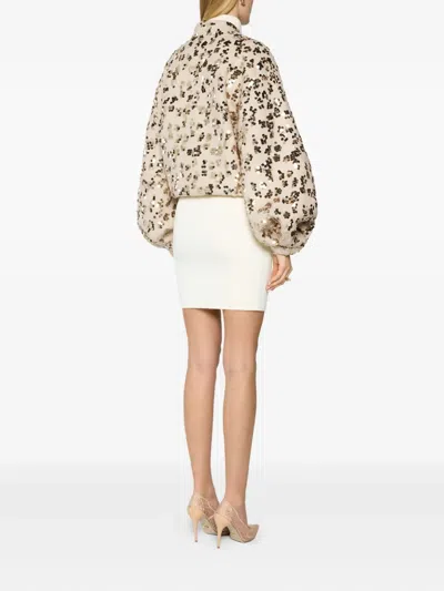 Genny Sequin-embellished Jacket In Neutral