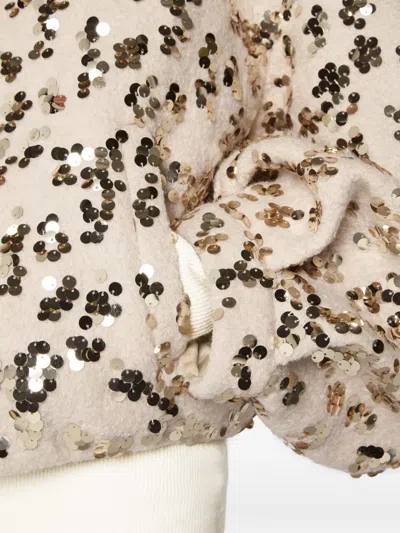 Genny Sequin-embellished Jacket In Neutral