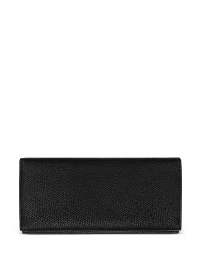 Longchamp Le Roseau Textured Leather Continental Wallet In Black
