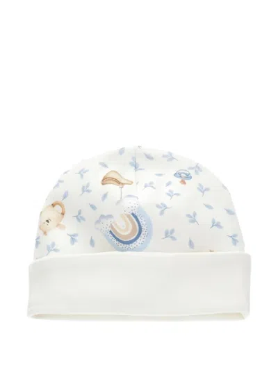 Monnalisa Printed Beanie In White