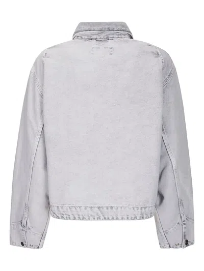 Carhartt Emery Jacket With Collar And Pockets In Gray