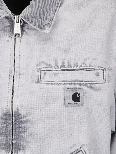 Carhartt Emery Jacket With Collar And Pockets In Gray