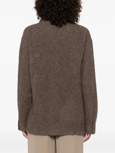 P.a.r.o.s.h P. A.r. O.s. H. Cardigan With Classic Collar In Brown