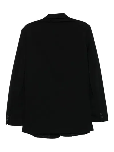 Pre-owned Yohji Yamamoto 1990s Wool Buttoned Jacket In Black