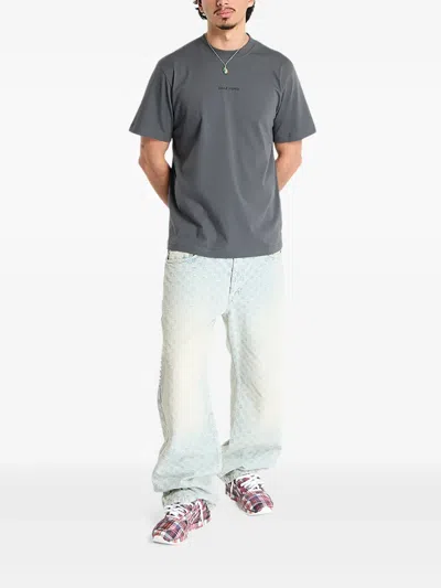 Daily Paper Tin Lid Logo-print Graphic T-shirt In Gray