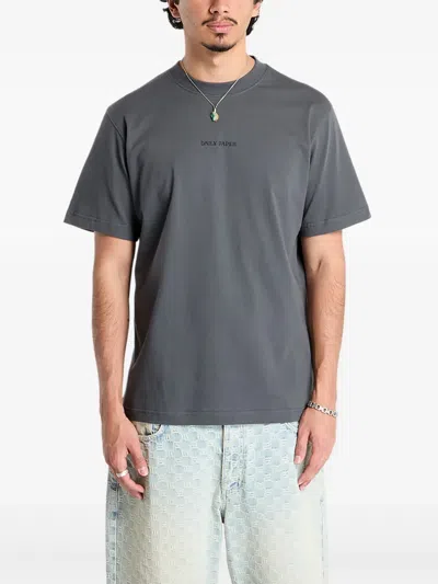 Daily Paper Tin Lid Logo-print Graphic T-shirt In Gray