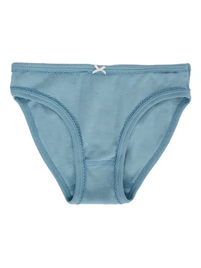 Petit Bateau Bow-detailed Heart-print Briefs (pack Of Five) In Multi