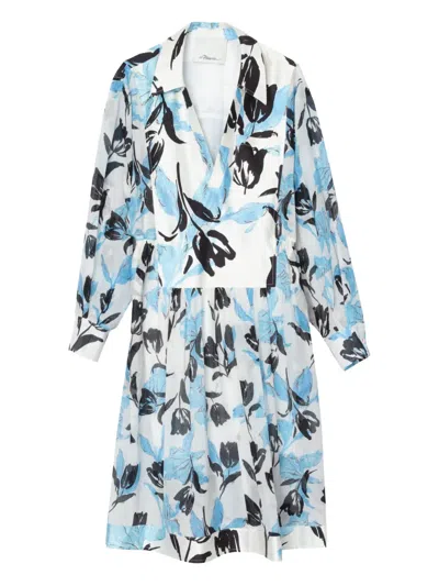 3.1 Phillip Lim Floral-print Belted Dress In Multi