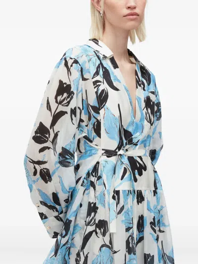 3.1 Phillip Lim Floral-print Belted Dress In Multi