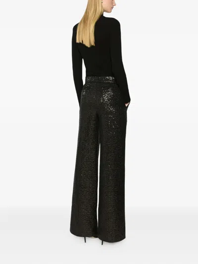 Genny High Waist Wide Leg Sequin Trousers In Animal Print