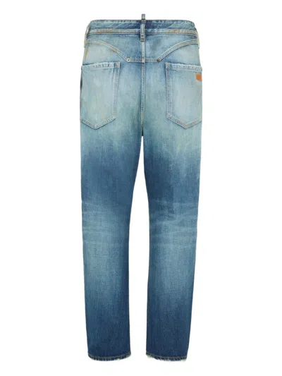 Dsquared2 Logo-patch Jeans In Blue