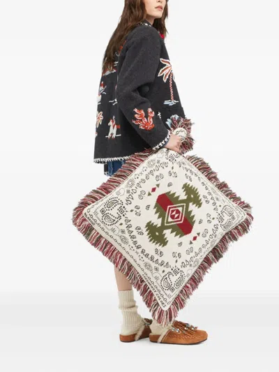Alanui Bandana-jacquard Cushion In White