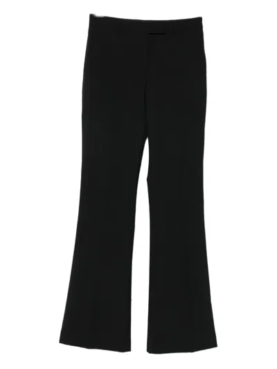 Seventy High-waisted Black Wool Blend Trousers  In Black