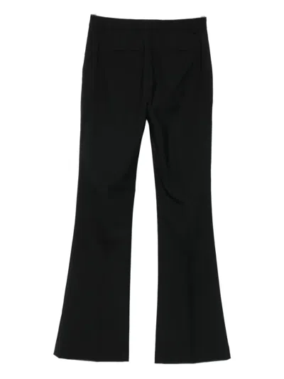 Seventy High-waisted Black Wool Blend Trousers  In Black