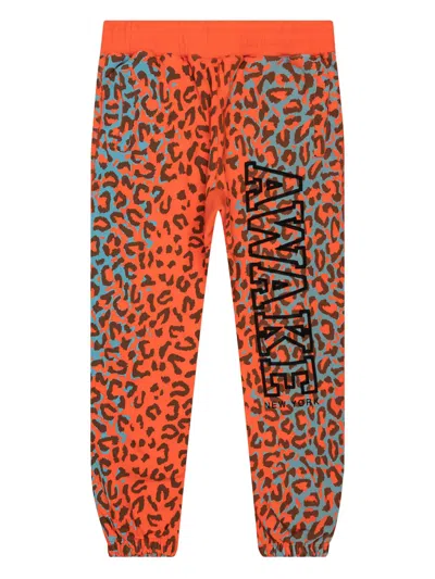Awake Ny Leopard-print Drawstring Track Pants In Multi