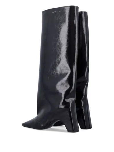 Coperni Black Rubber Boots In Black