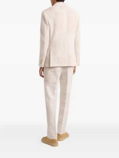 Etro Herringbone-pattern Blazer In Neutral