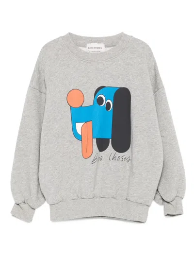 Bobo Choses Dog-print Sweatshirt In Gray