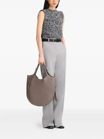 Longchamp Xl Shopping Tote Round Shape Top Handle In Brown