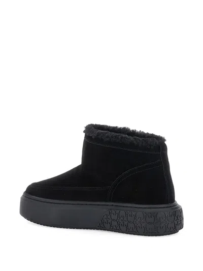 Pinko Shearling Platform Sole In Black