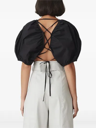 SVALA 泡泡袖系带罩衫