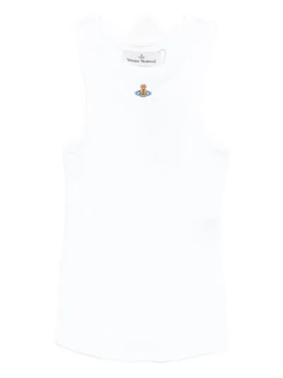 Vivienne Westwood Ribbed Tank Top In White