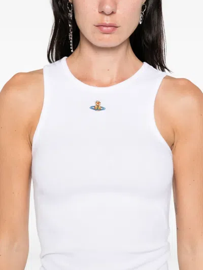 Vivienne Westwood Ribbed Tank Top In White