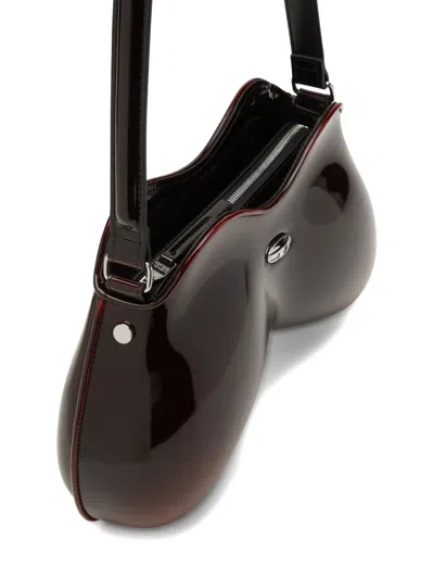 Diesel Curved Glossy Shoulder Bag Handle In Red