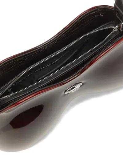 Diesel Curved Glossy Shoulder Bag Handle In Red